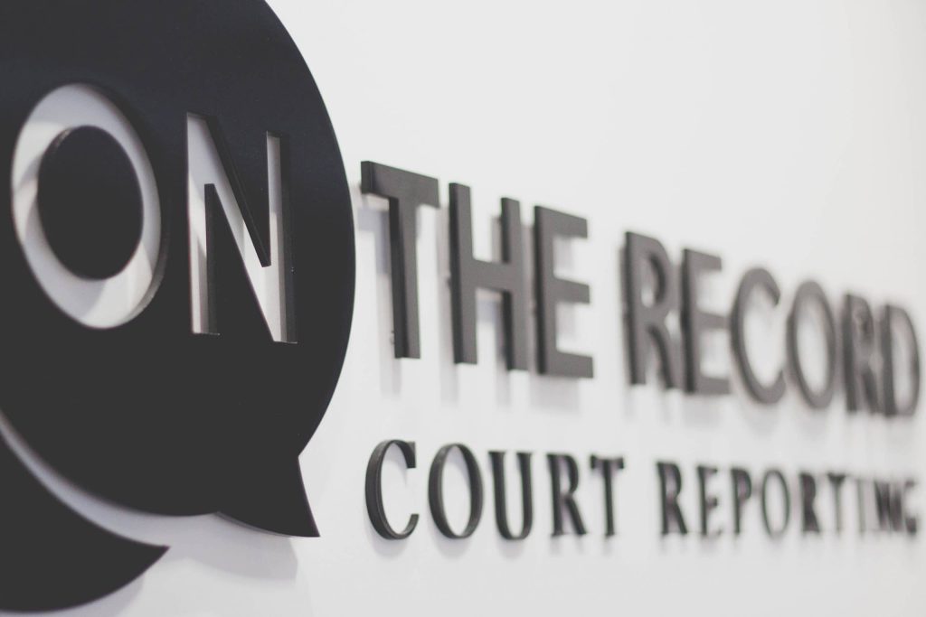 On The Record Court Reporting Logo